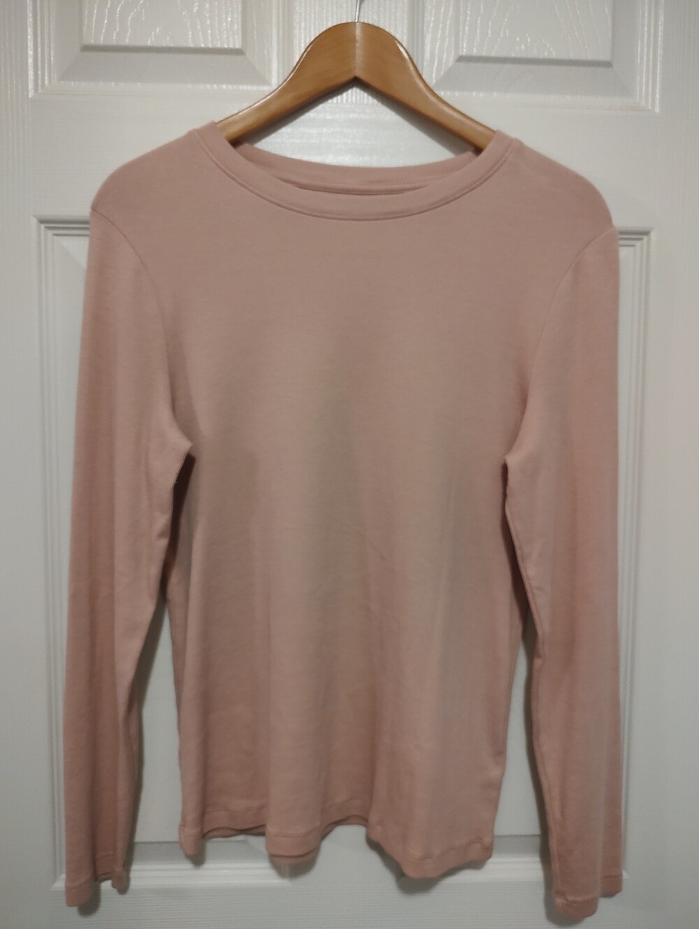 a new day Blush Long Sleeve Crew Neck Top